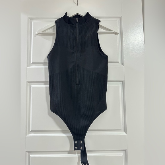 Garage Black Mock-neck Bodysuit In Size Medium. - Picture 1 of 3